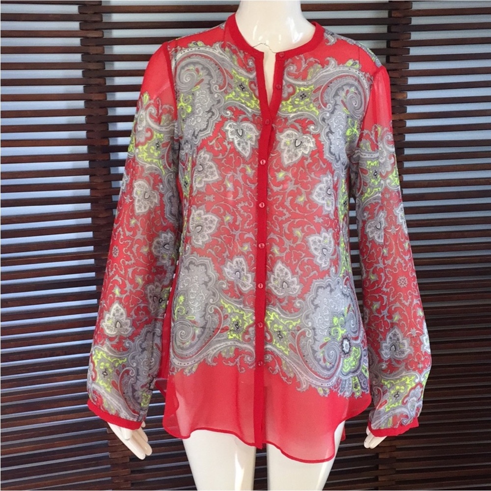 Yoana Baraschi Red Paisley Women's Top
